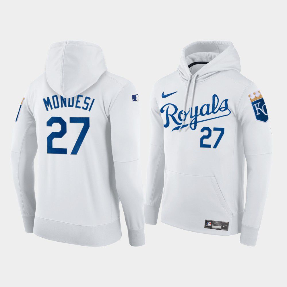 Men Kansas City Royals #27 Mondesi white home hoodie 2021 MLB Nike Jerseys->kansas city royals->MLB Jersey